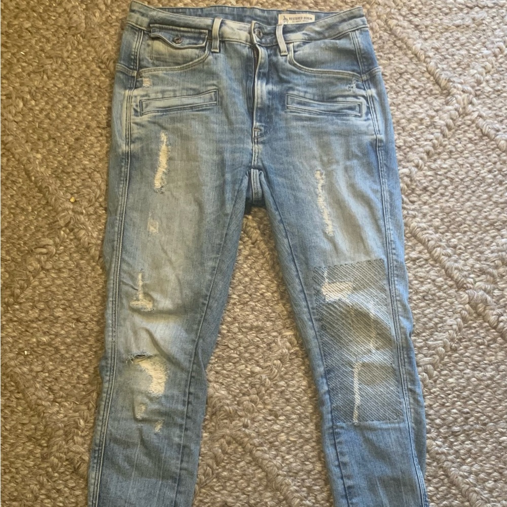 G‑Star RAW Boyfriend Womens Jeans 24x30 Distressed Blue Denim Made in Italy
